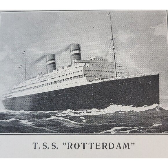1938 T.S.S. Rotterdam North Cape Russia Cuise Itenerary Ship's Program Journal